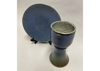 Wood fired Chalice and Pedestal Paten